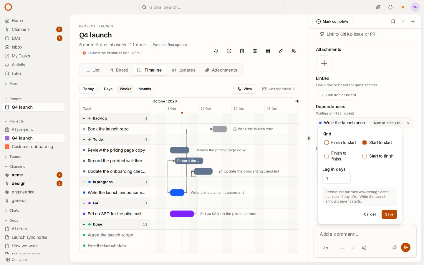 Dependencies For Plans That Overlap