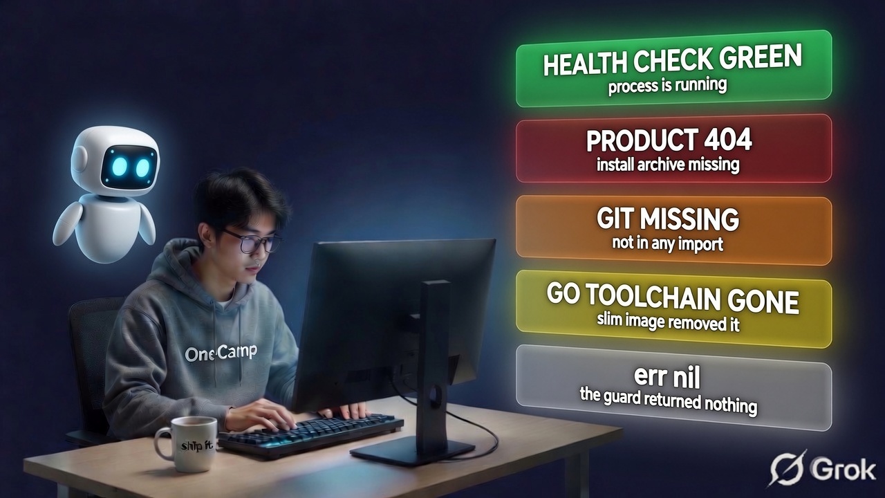 Every Health Check Was Green and Nobody Could Download My Product