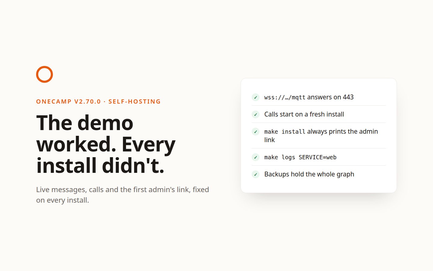 The Demo Worked. Every Install Didn't.